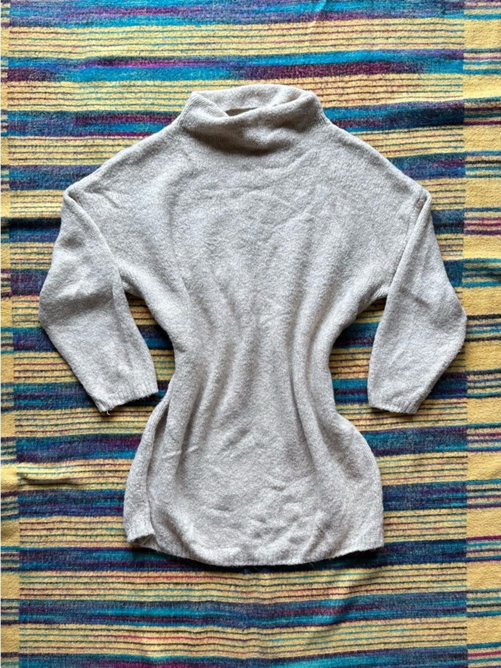 Aerie - Women's Light Gray Turtleneck Sweater Dress - L